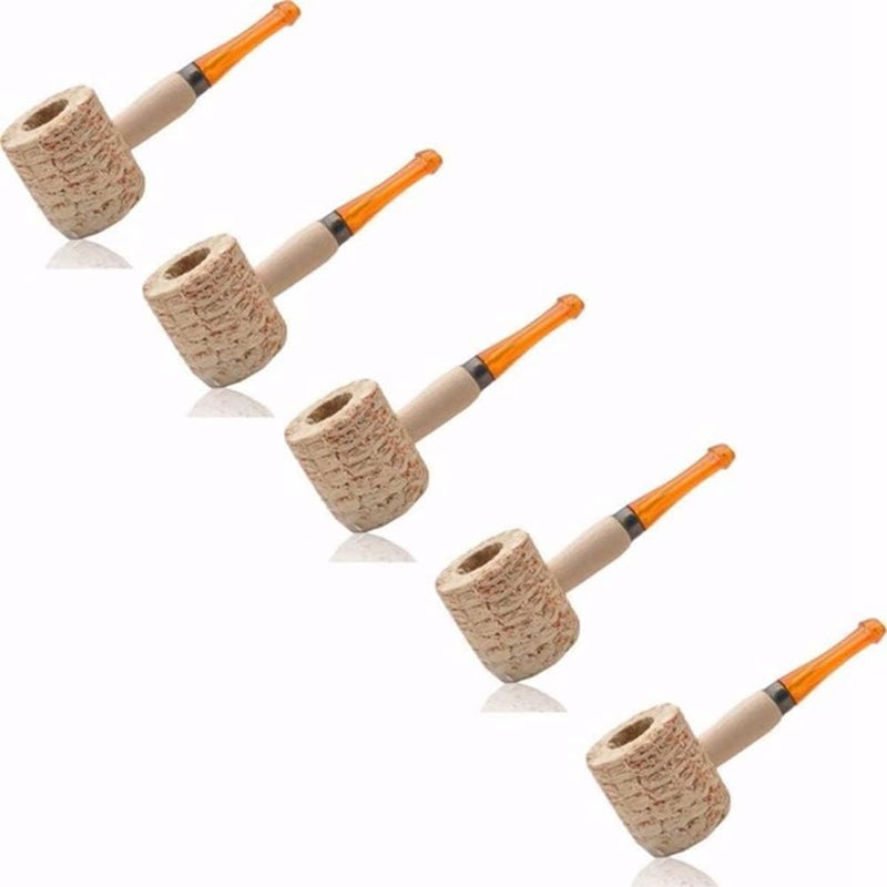 OHOO Disposable Natural Corn Cob Practice Pipe 5PCS - Image 1
